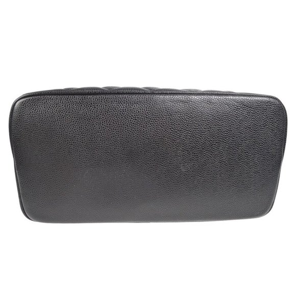 Chanel Medallion Quilted Hand Tote Bag Purse Black Caviar Skin - Picture 9 of 16